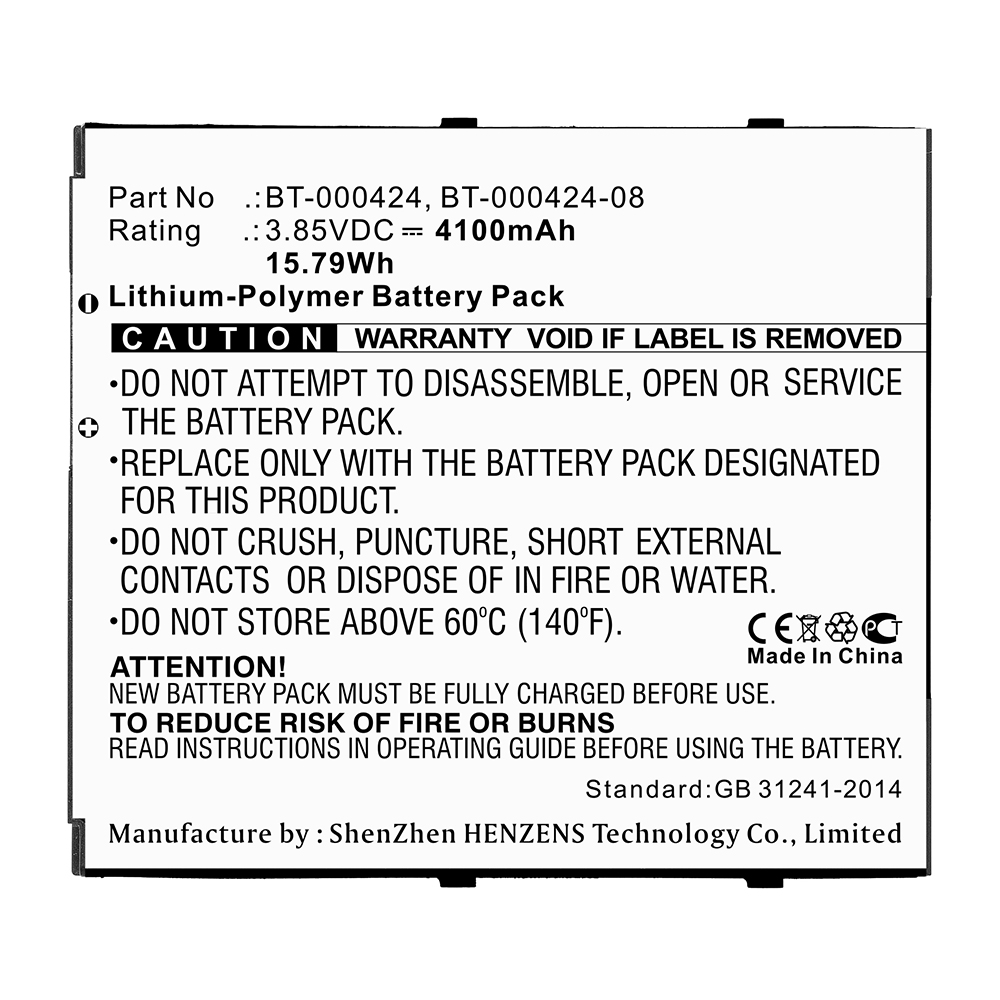 Batteries for ZebraBarcode Scanner