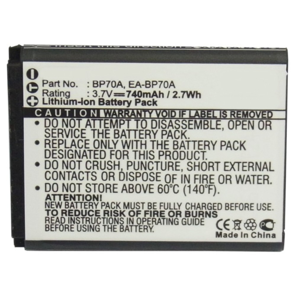 Batteries for SamsungDigital Camera