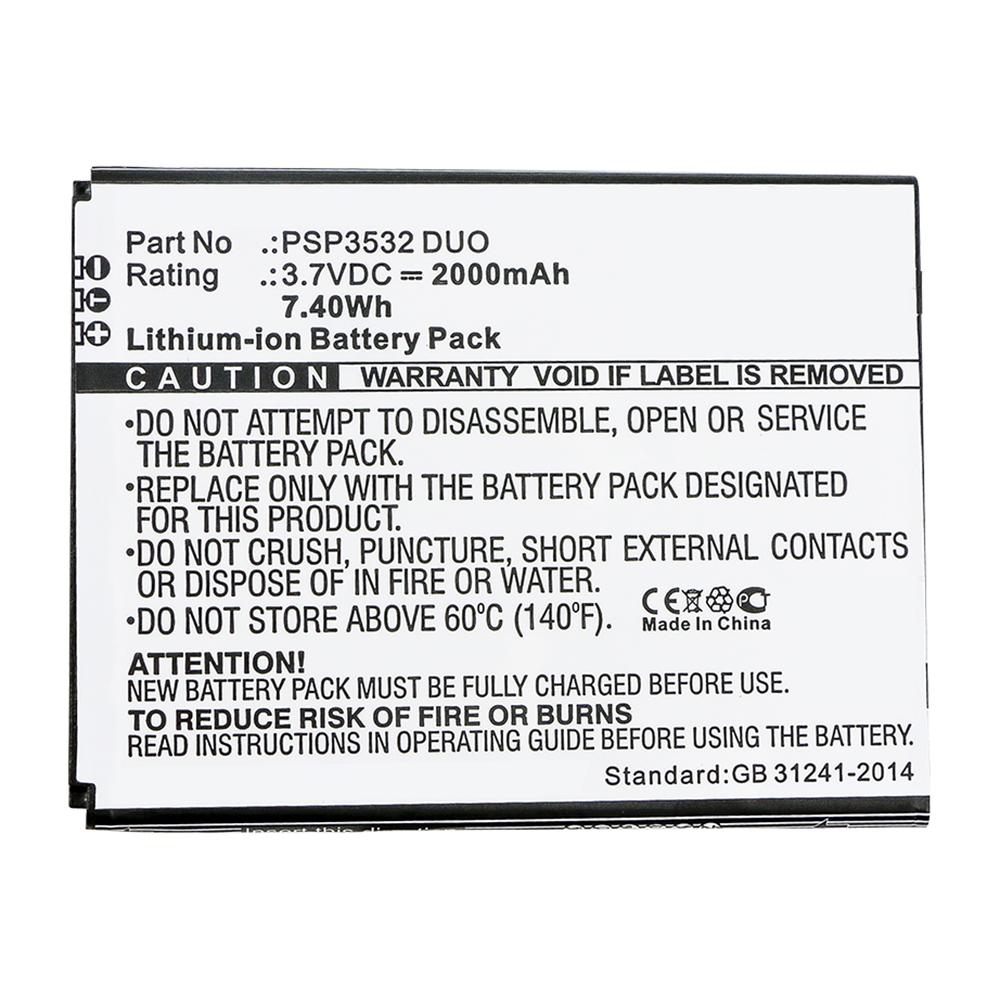 Batteries for PrestigioCell Phone