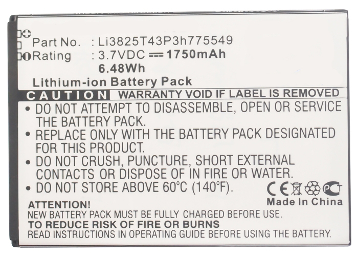 Batteries for ZTECell Phone