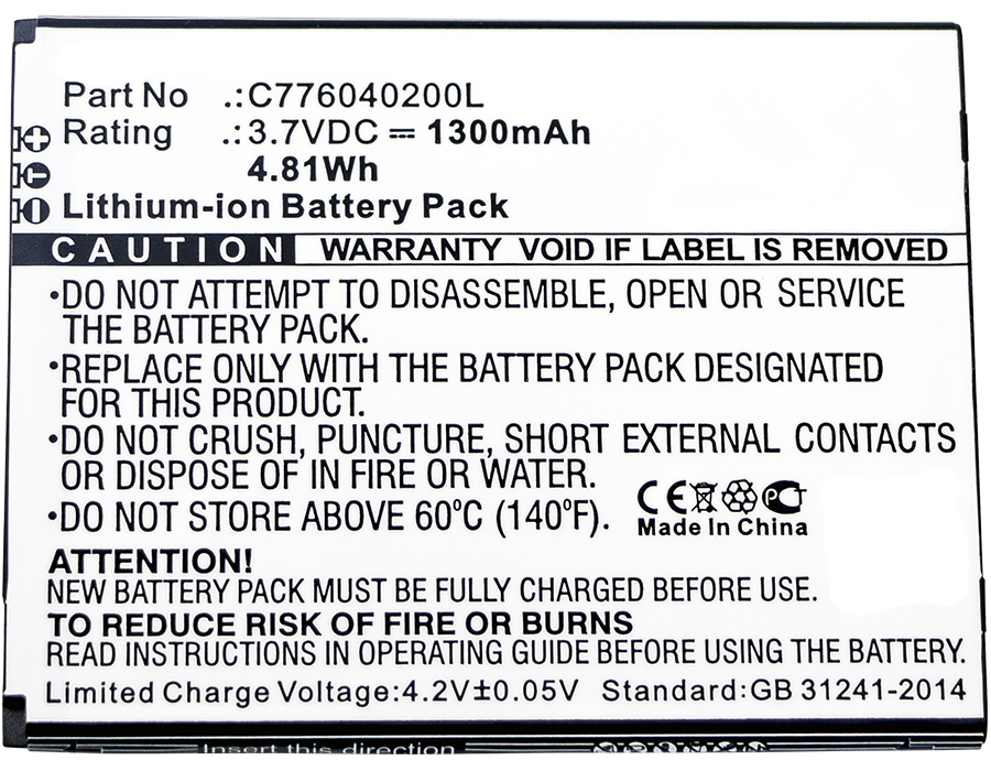 Batteries for BluCell Phone