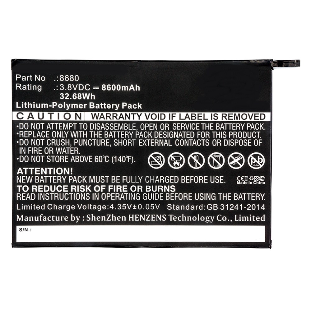 Batteries for BQTablet