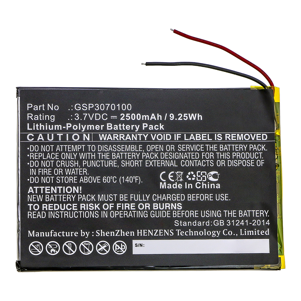 Batteries for SmarTabTablet