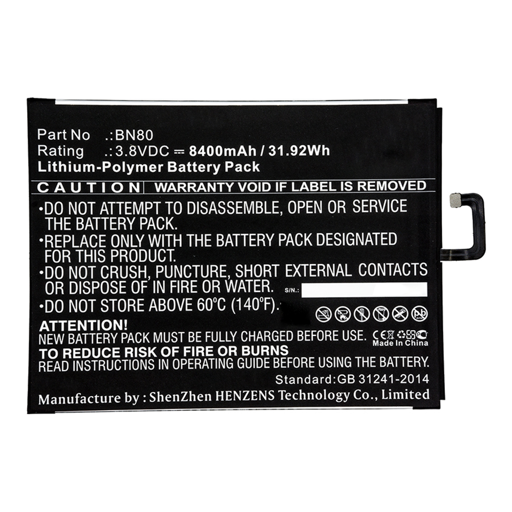 Batteries for XiaomiTablet