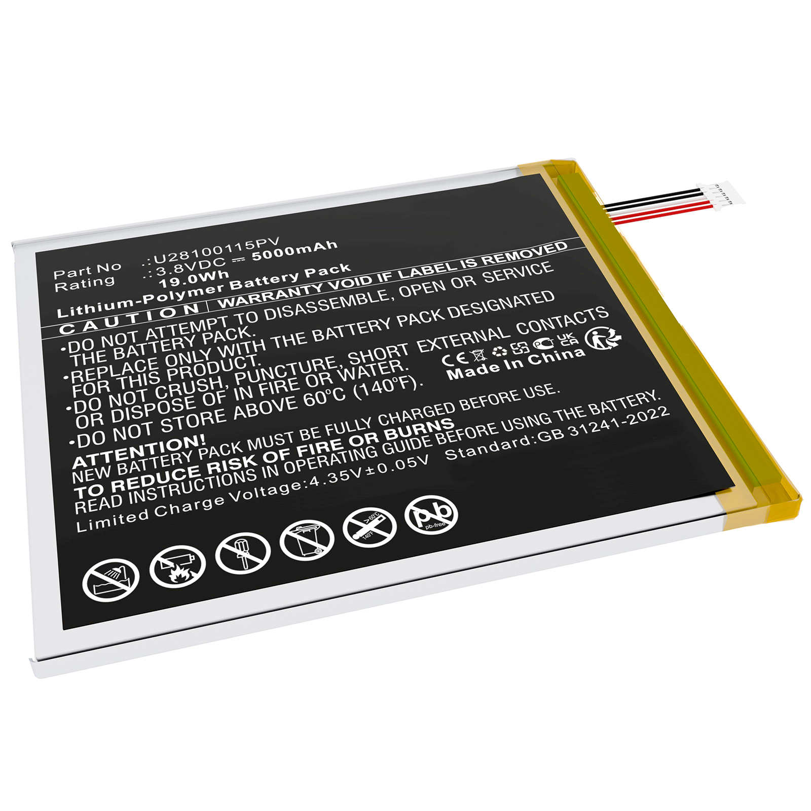 Batteries for ONNTablet