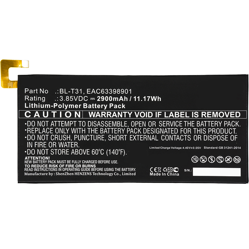 Batteries for LGTablet