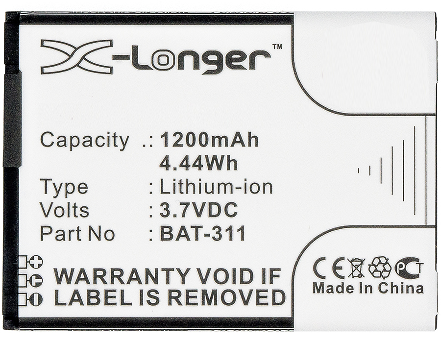 Synergy Digital Battery Compatible With Acer BAT-311 Cellphone Battery - (Li-Ion, 3.7V, 1200 mAh / 4.44Wh)