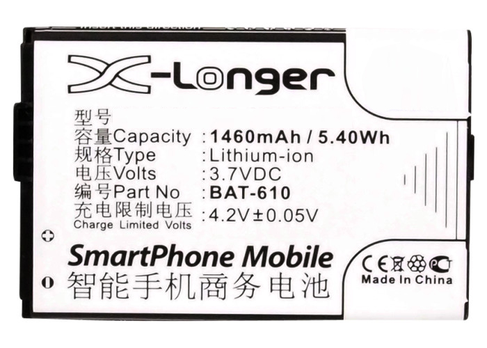 Synergy Digital Battery Compatible With Acer BAT-610 Cellphone Battery - (Li-Ion, 3.7V, 1460 mAh / 5.40Wh)