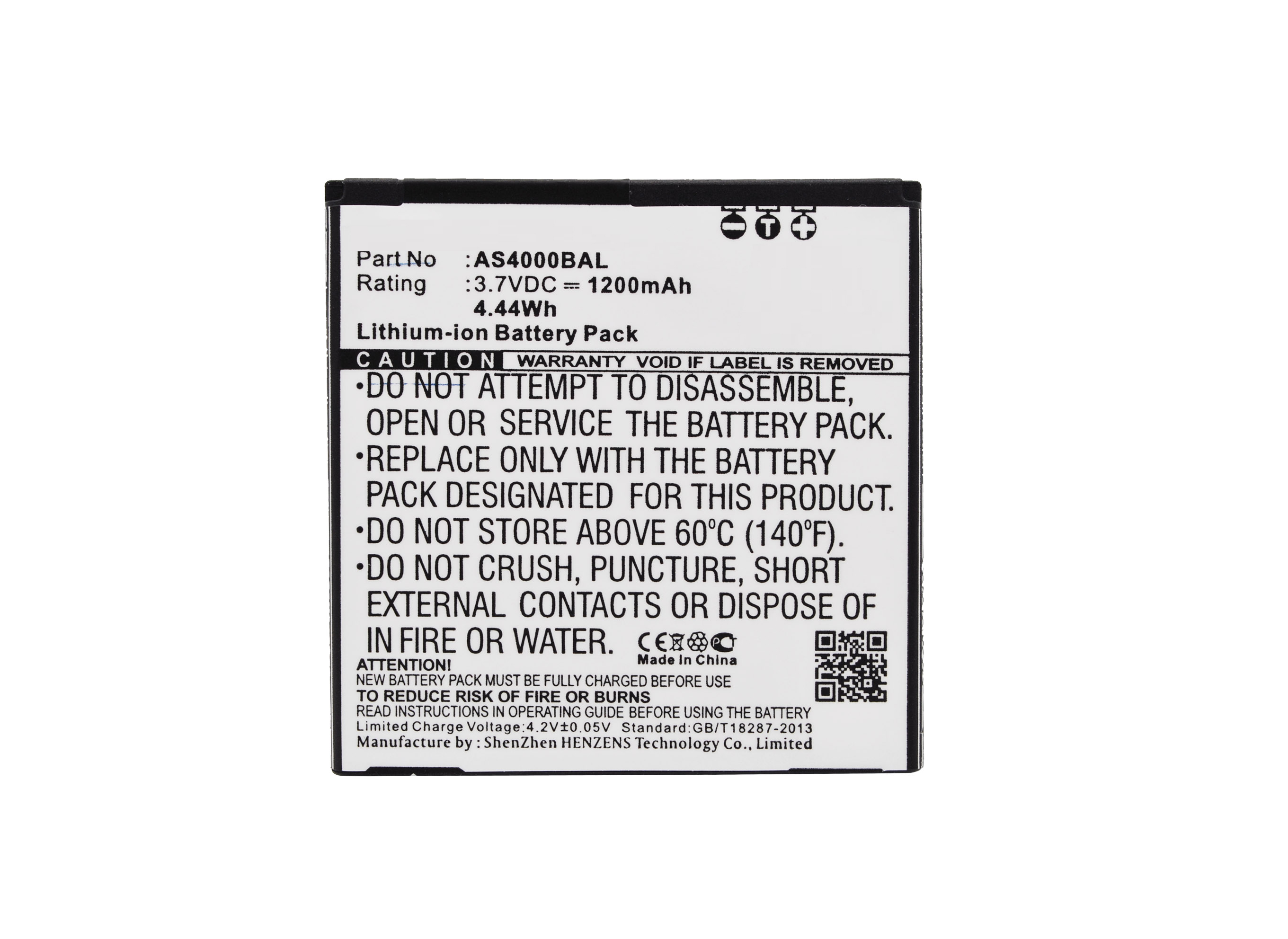 Synergy Digital Battery Compatible With ALIGATOR AS4000BAL Cellphone Battery - (Li-Ion, 3.7V, 1200 mAh / 4.44Wh)