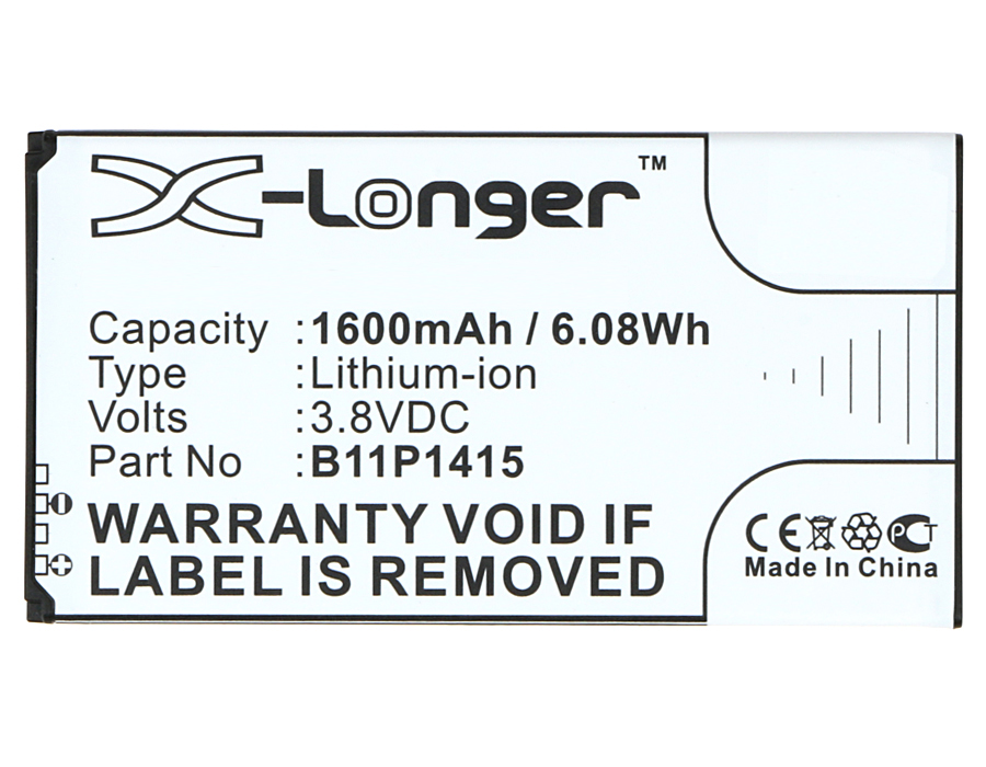 Synergy Digital Battery Compatible With Asus B11P1415 Cellphone Battery - (Li-Ion, 3.8V, 1600 mAh / 6.08Wh)