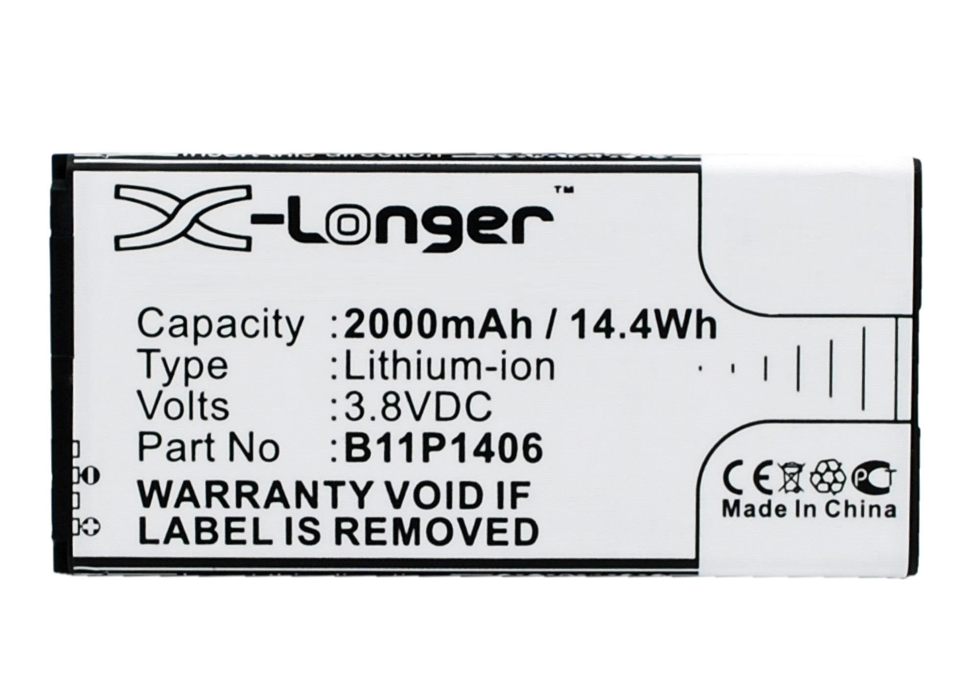 Synergy Digital Battery Compatible With Asus 0B200-01110000 Cellphone Battery - (Li-Ion, 3.8V, 2000 mAh / 7.60Wh)