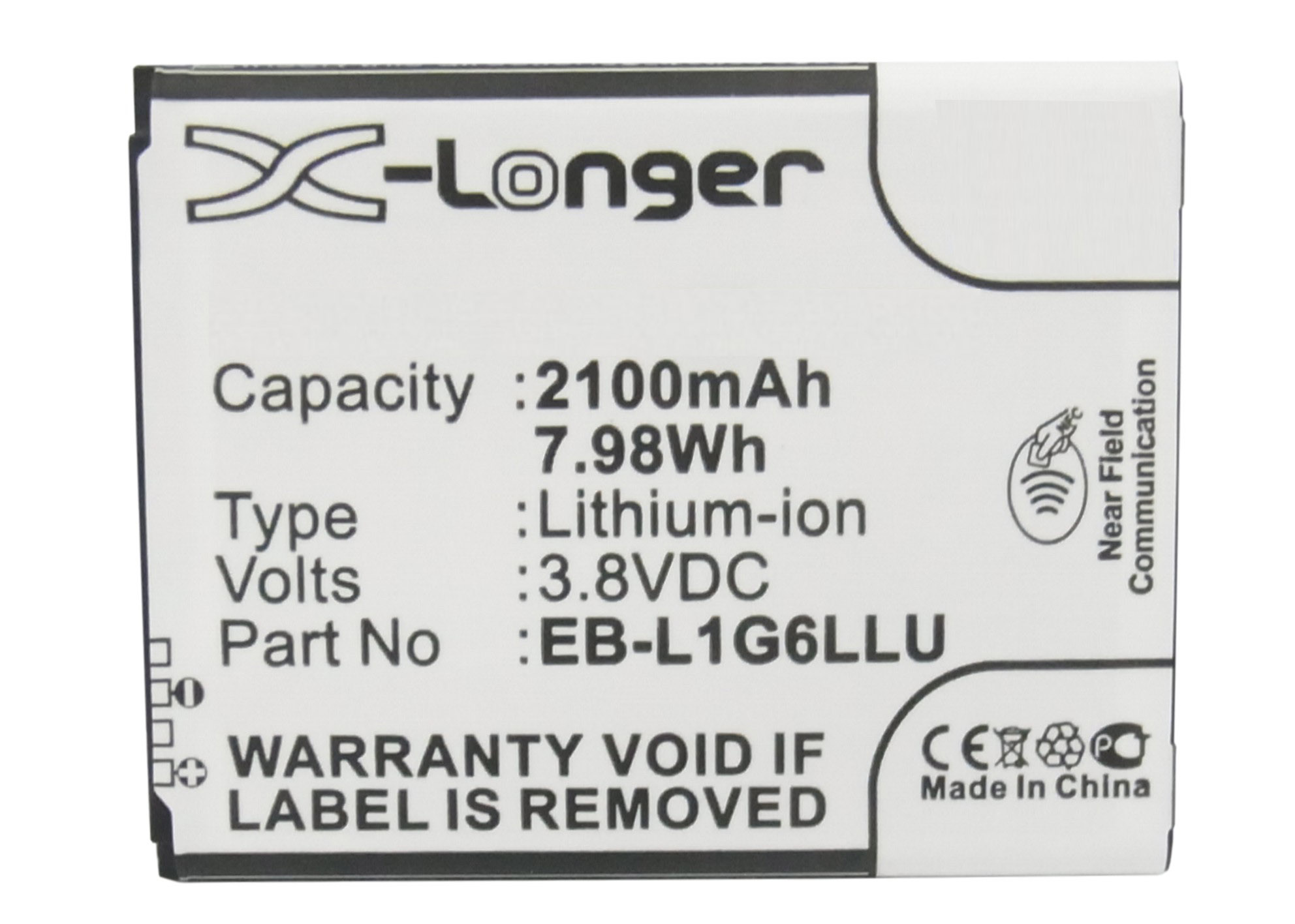 Synergy Digital Battery Compatible With AT&T EB585158LP Cellphone Battery - (Li-Ion, 3.8V, 2100 mAh / 7.98Wh)