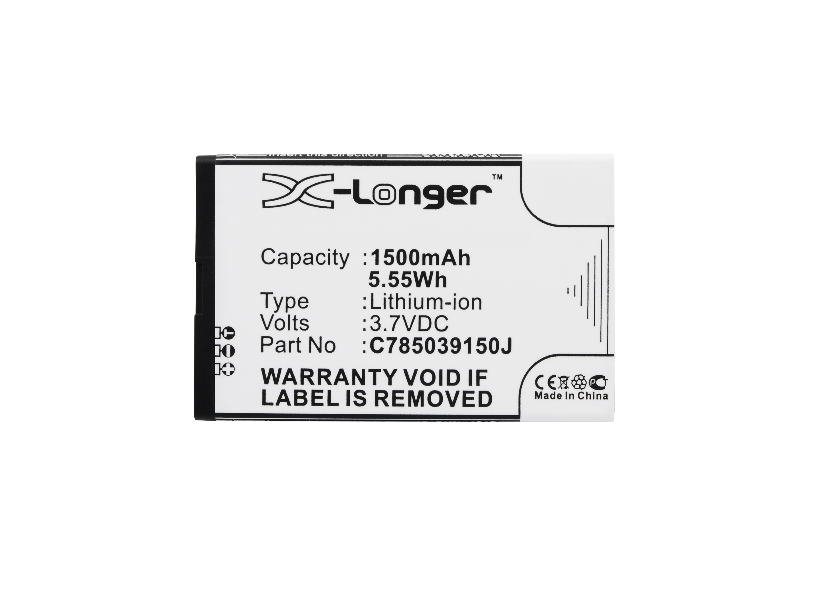 Synergy Digital Battery Compatible With BLU C785039150J Cellphone Battery - (Li-Ion, 3.7V, 1500 mAh / 5.55Wh)