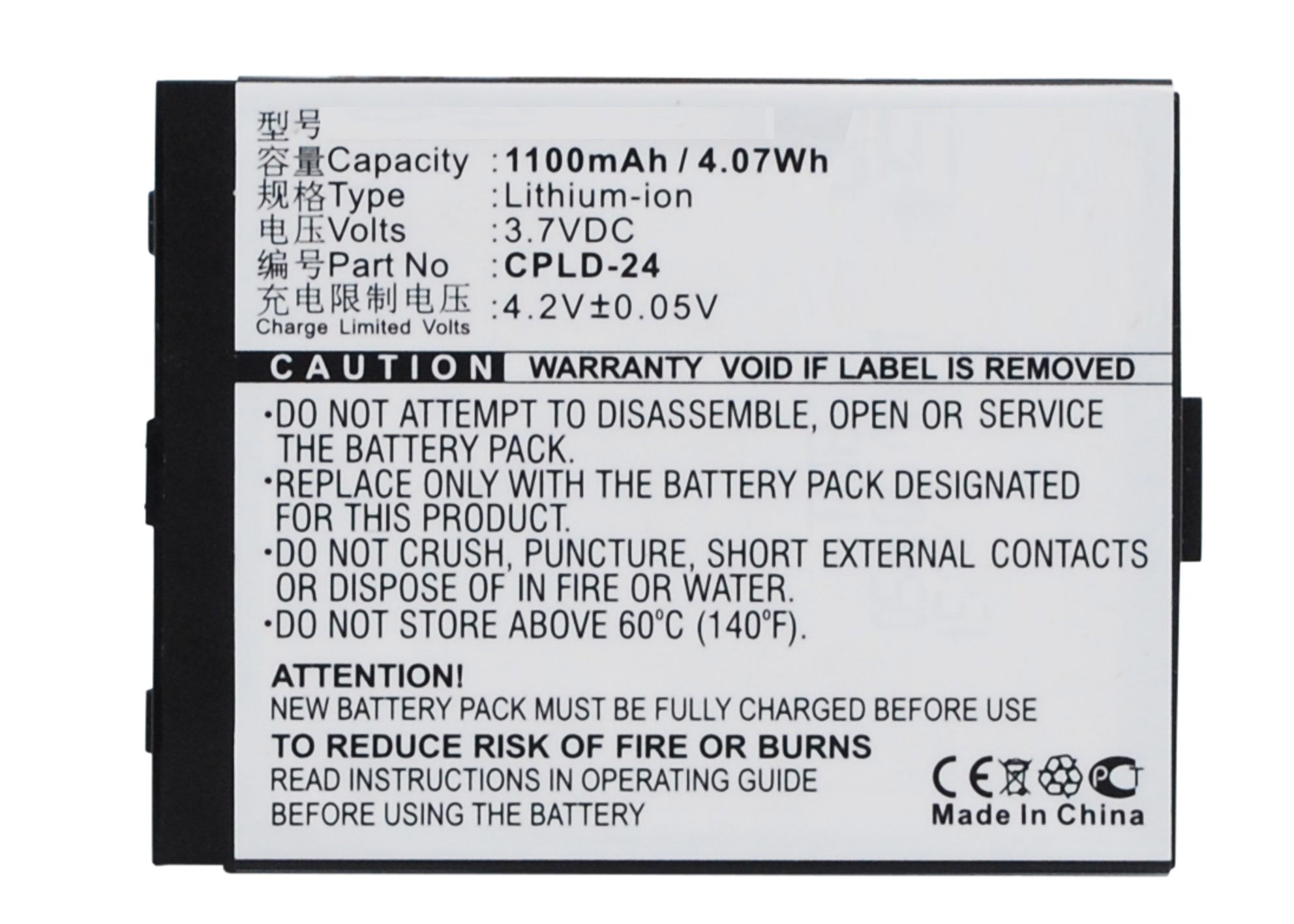 Synergy Digital Battery Compatible With Coolpad CPLD-24 Cellphone Battery - (Li-Ion, 3.7V, 1100 mAh / 4.07Wh)