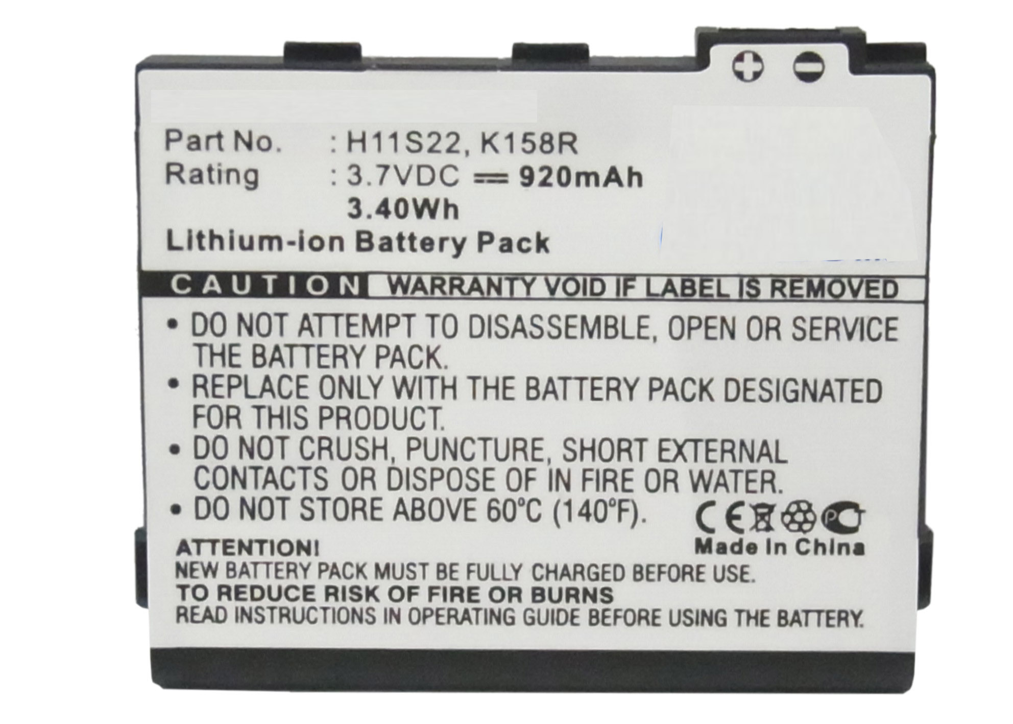 Synergy Digital Battery Compatible With DELL D986R Cellphone Battery - (Li-Ion, 3.7V, 920 mAh / 3.4Wh)