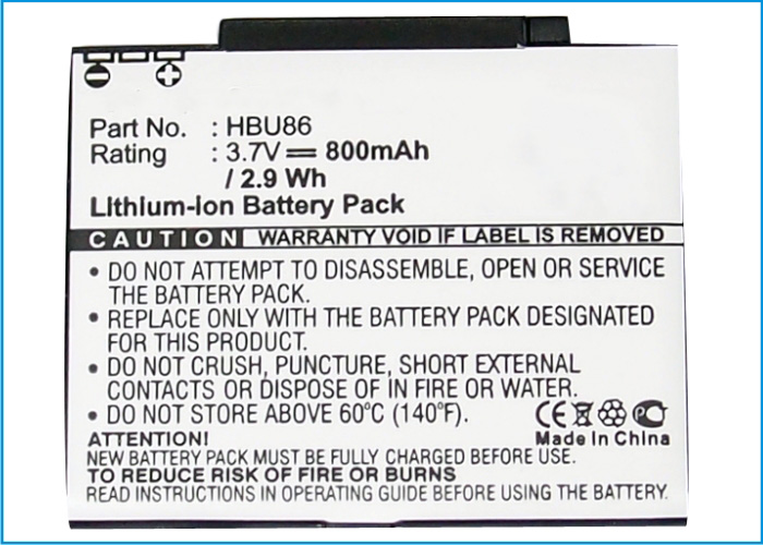 Synergy Digital Battery Compatible With Huawei HBU86 Cellphone Battery - (Li-Ion, 3.7V, 800 mAh)