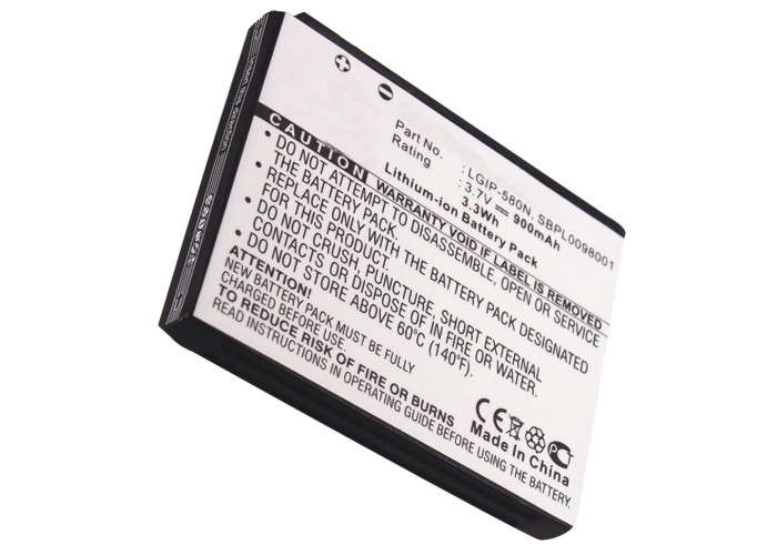 Synergy Digital Battery Compatible With LG LGIP-580N Cellphone Battery - (Li-Ion, 3.7V, 900 mAh)