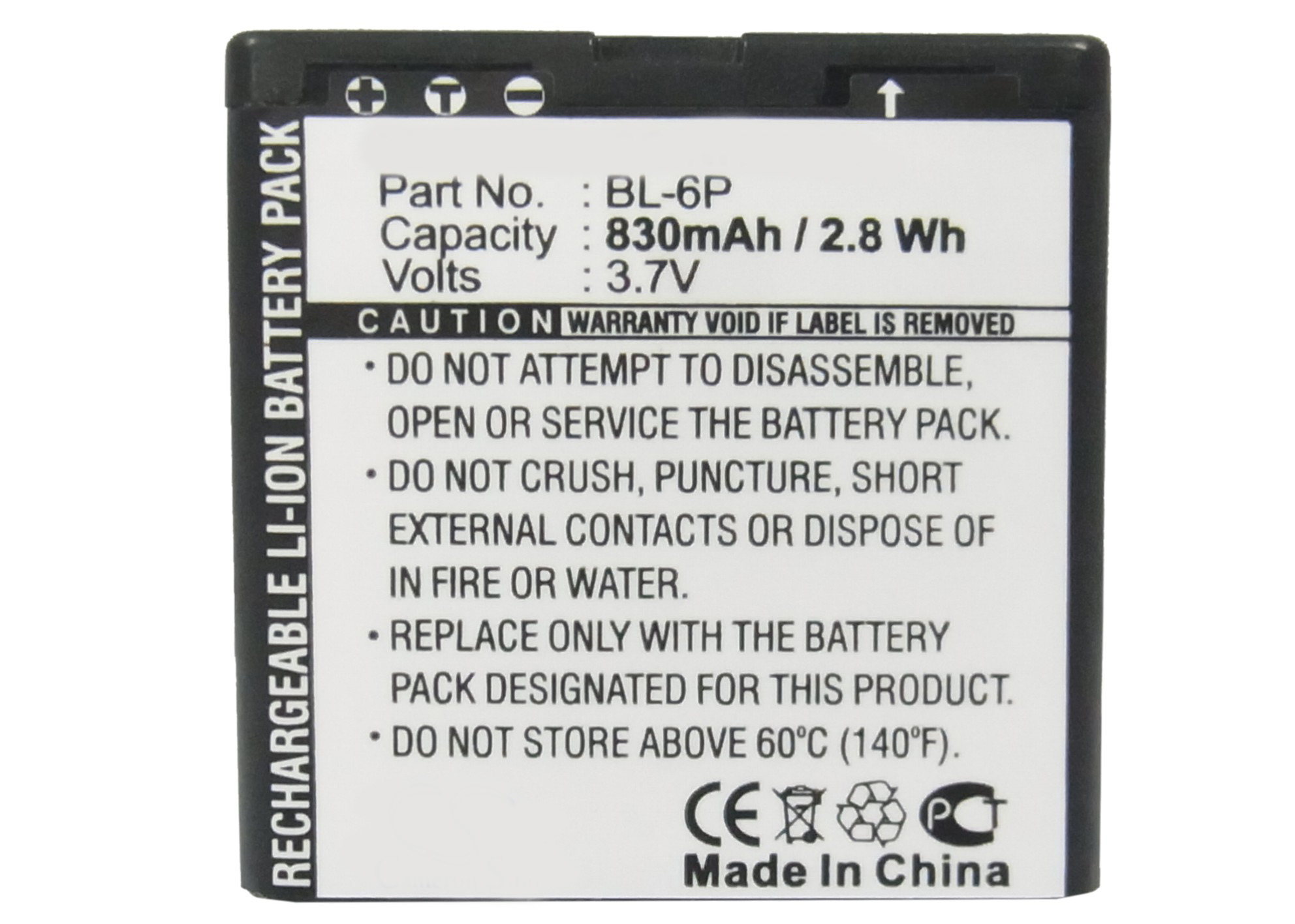 Synergy Digital Battery Compatible With Mobiado BL-6P Cellphone Battery - (Li-Ion, 3.7V, 830 mAh / 3.07Wh)
