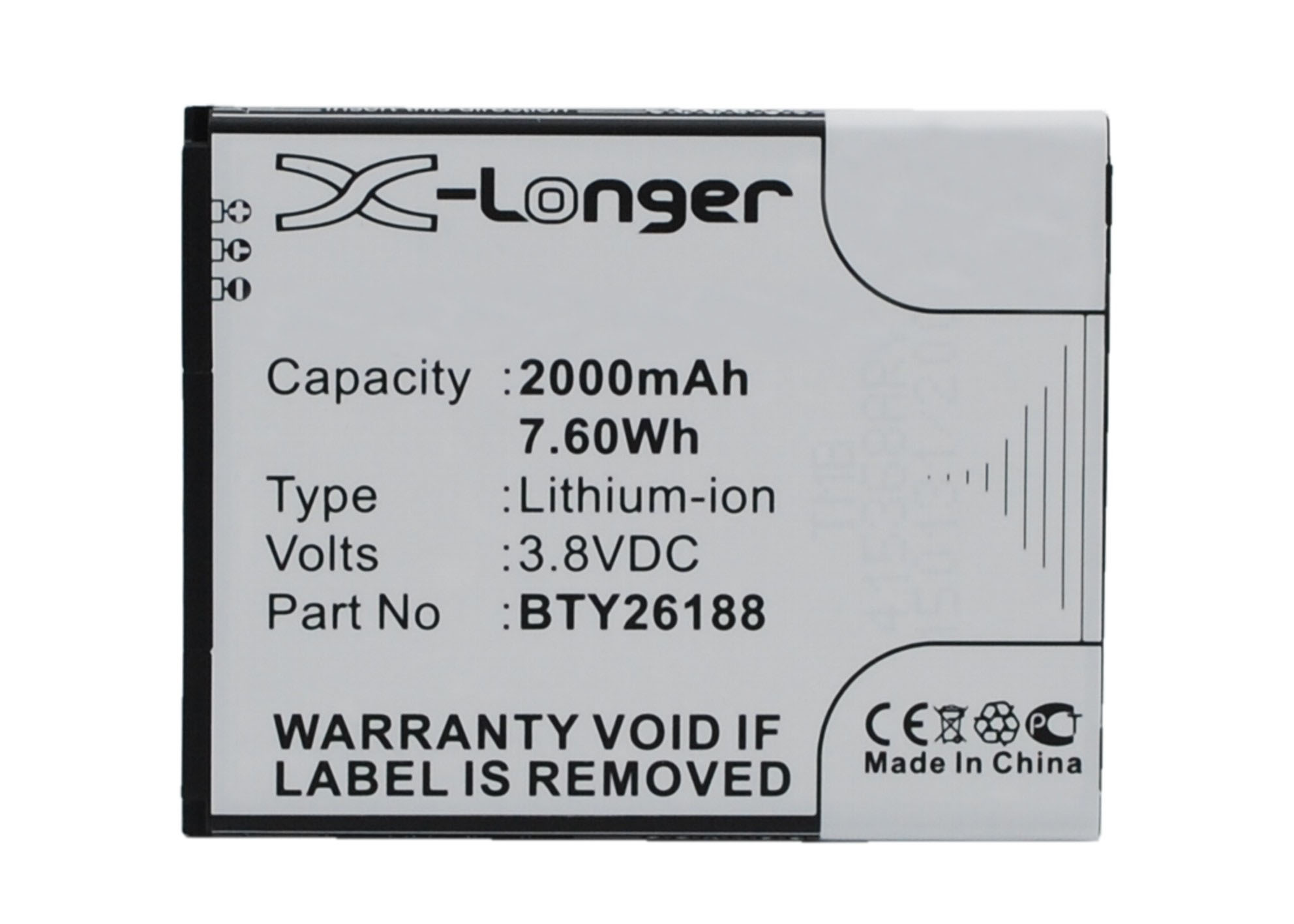 Synergy Digital Battery Compatible With Mobistel B01-E500 Cellphone Battery - (Li-Ion, 3.8V, 2000 mAh / 7.60Wh)