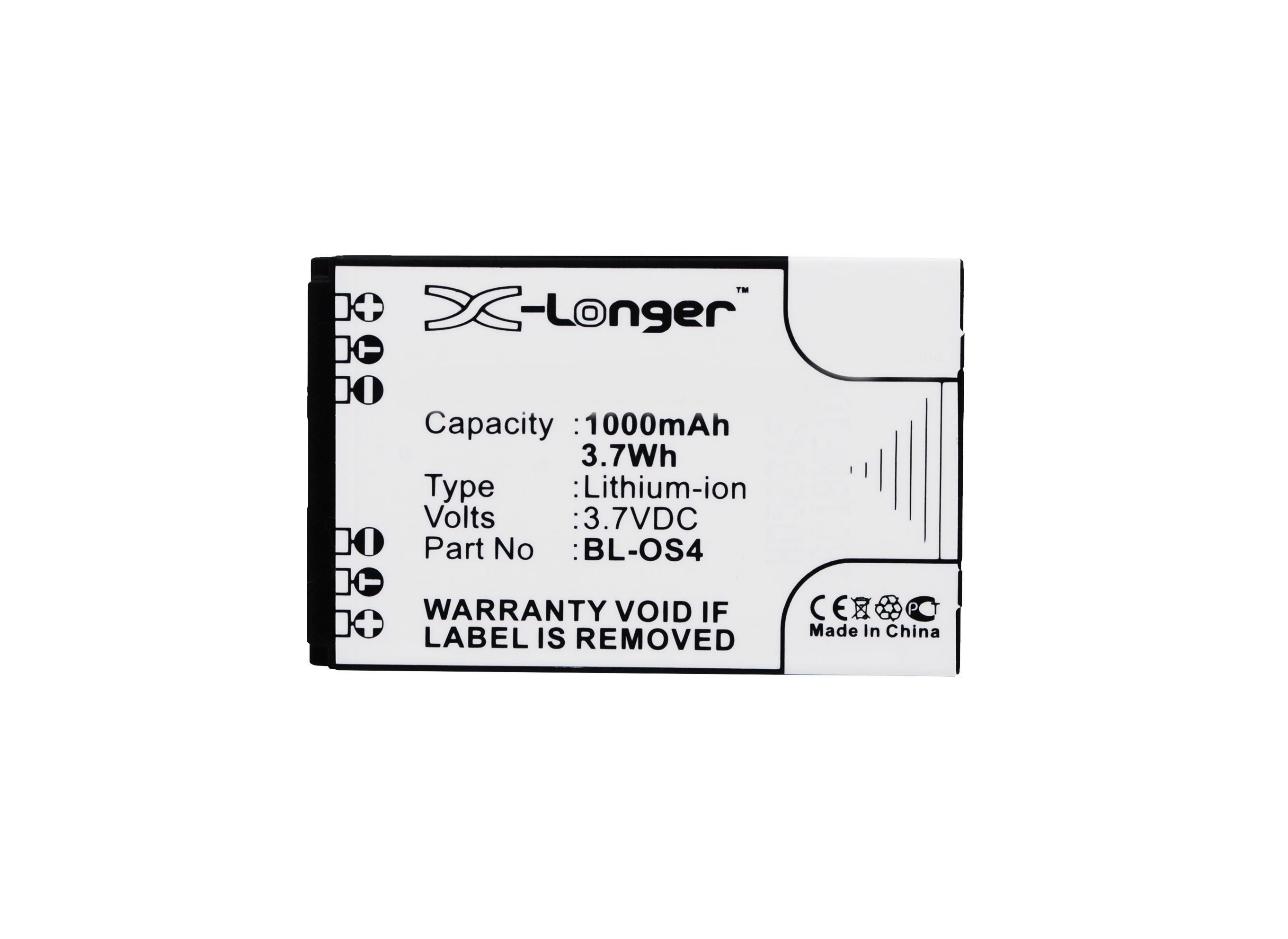 Synergy Digital Battery Compatible With NGM BL-OS4 Cellphone Battery - (Li-Ion, 3.7V, 1000 mAh / 3.70Wh)