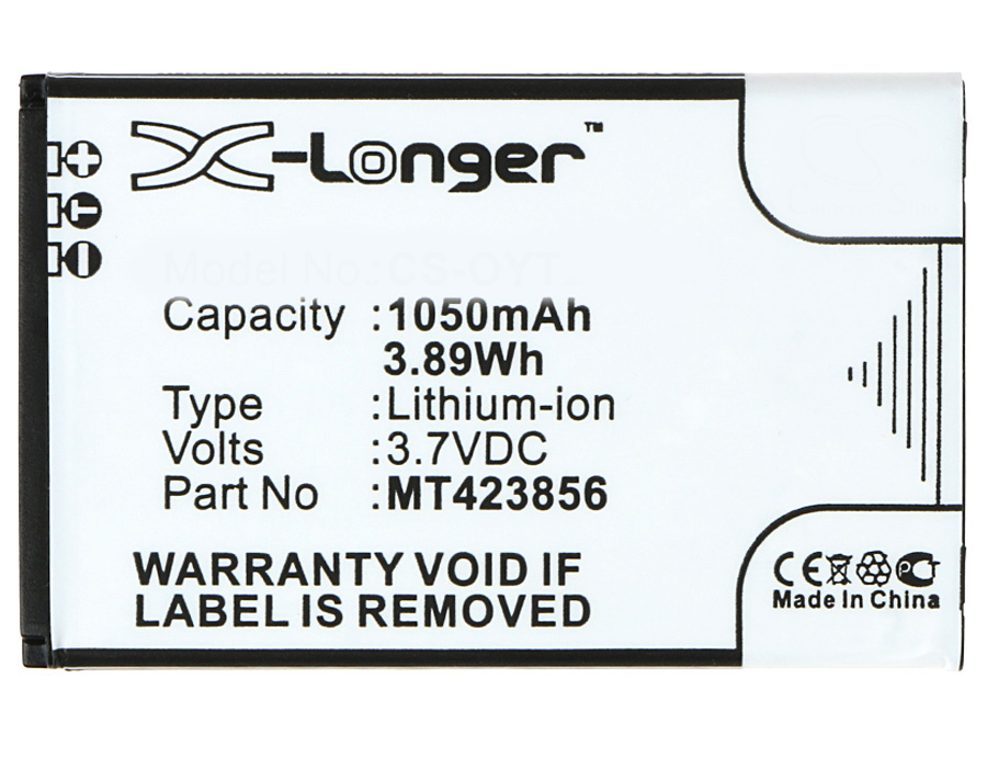 Synergy Digital Battery Compatible With Olympia MT423856 Cellphone Battery - (Li-Ion, 3.7V, 1050 mAh / 3.89Wh)
