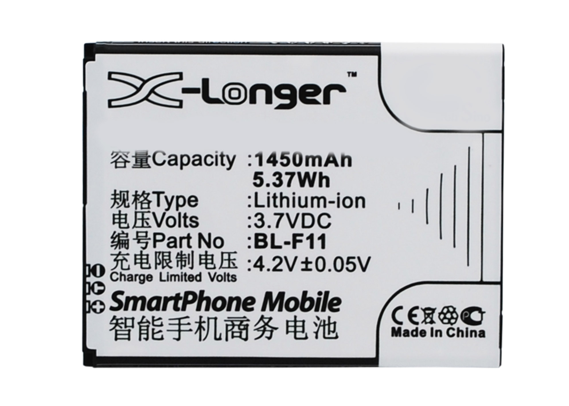 Synergy Digital Battery Compatible With PHICOMM BL-F11 Cellphone Battery - (Li-Ion, 3.7V, 1450 mAh / 5.37Wh)