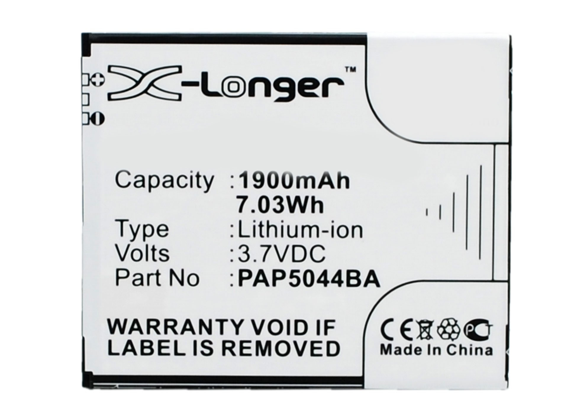 Synergy Digital Battery Compatible With Prestigio PAP5044BA Cellphone Battery - (Li-Ion, 3.7V, 1900 mAh / 7.03Wh)