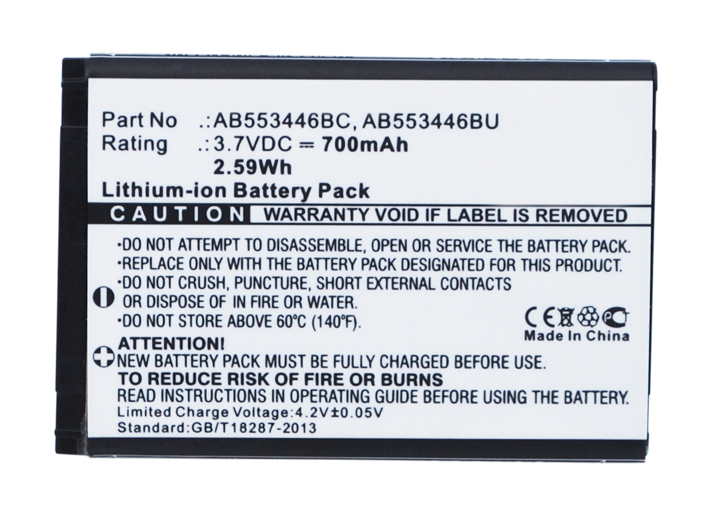 Synergy Digital Battery Compatible With Samsung AB553446BC Cellphone Battery - (Li-Ion, 3.7V, 700 mAh / 2.59Wh)