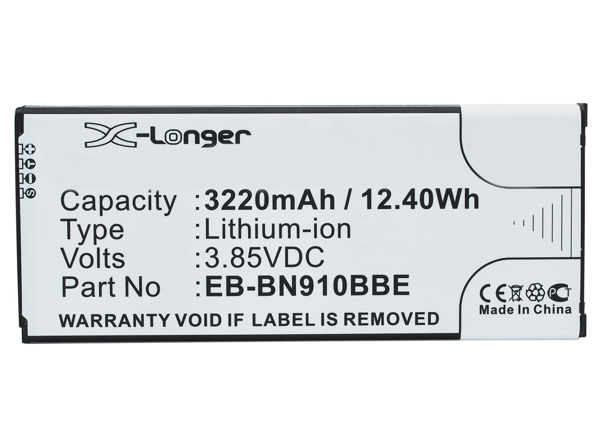 Synergy Digital Battery Compatible With Samsung EB-BN910BBE Cellphone Battery - (Li-Ion, 3.85V, 3220 mAh / 12.40Wh)