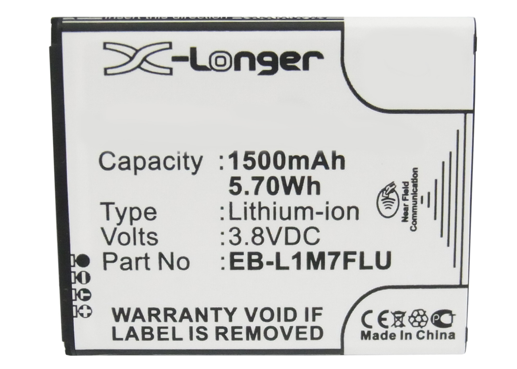 Synergy Digital Battery Compatible With Samsung EB-F1M7LU Cellphone Battery - (Li-Ion, 3.8V, 1500 mAh / 5.70Wh)