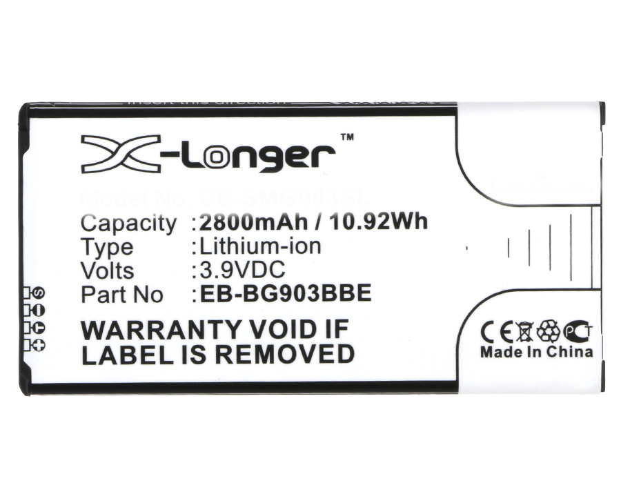 Synergy Digital Battery Compatible With Samsung EB-BG903BBA Cellphone Battery - (Li-Ion, 3.9V, 2800 mAh / 10.92Wh)