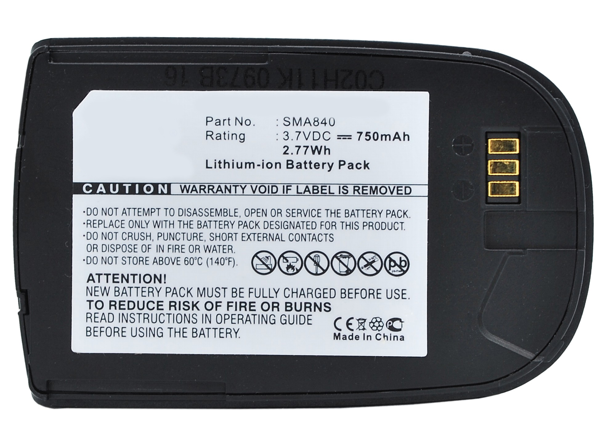 Synergy Digital Battery Compatible With Samsung PM-A840 Cellphone Battery - (Li-Ion, 3.7V, 750 mAh)