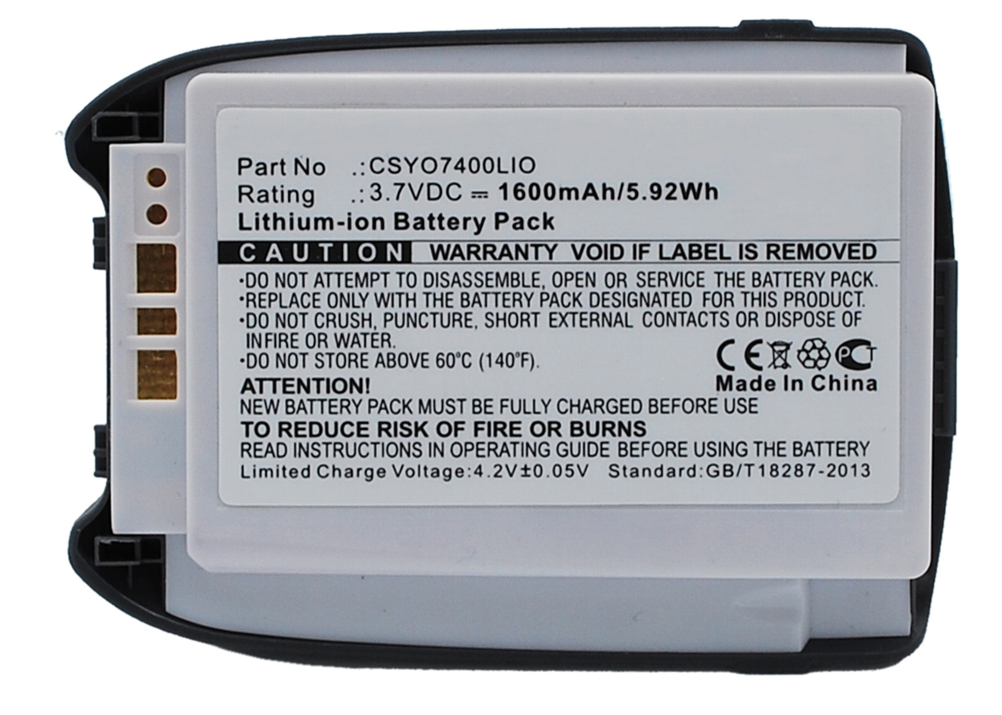 Synergy Digital Battery Compatible With Sanyo CSYO7400LIO Cellphone Battery - (Li-Ion, 3.7V, 1600 mAh / 5.92Wh)