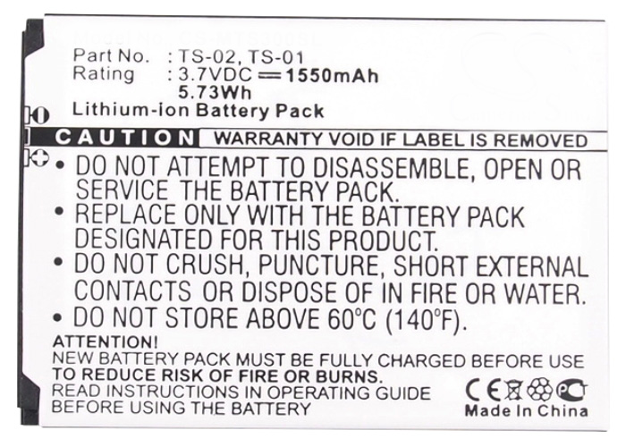 Synergy Digital Battery Compatible With SEALS TS-01 Cellphone Battery - (Li-Ion, 3.7V, 1550 mAh / 5.73Wh)