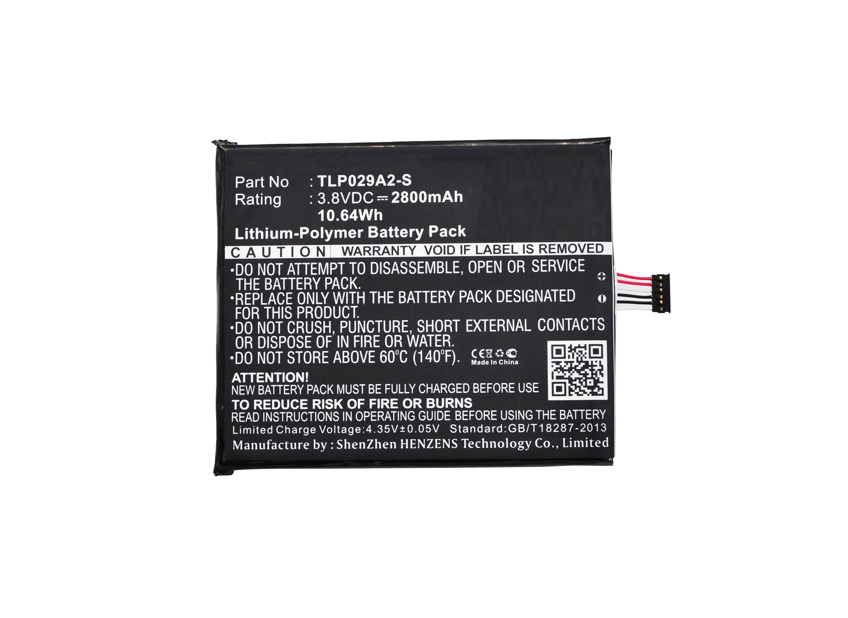 Synergy Digital Battery Compatible With Alcatel TLP029A2-S Cellphone Battery - (Li-Pol, 3.8V, 2800 mAh / 10.64Wh)