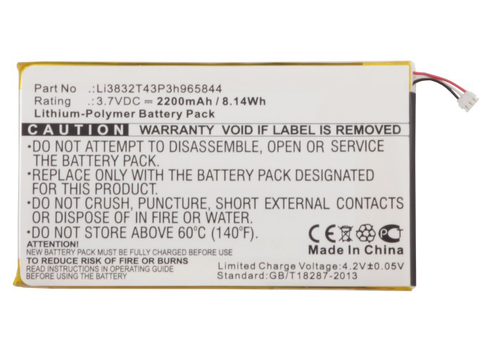 Synergy Digital Battery Compatible With Amazing Li3832T43P3h965844 Cellphone Battery - (Li-Pol, 3.7V, 2200 mAh / 8.14Wh)