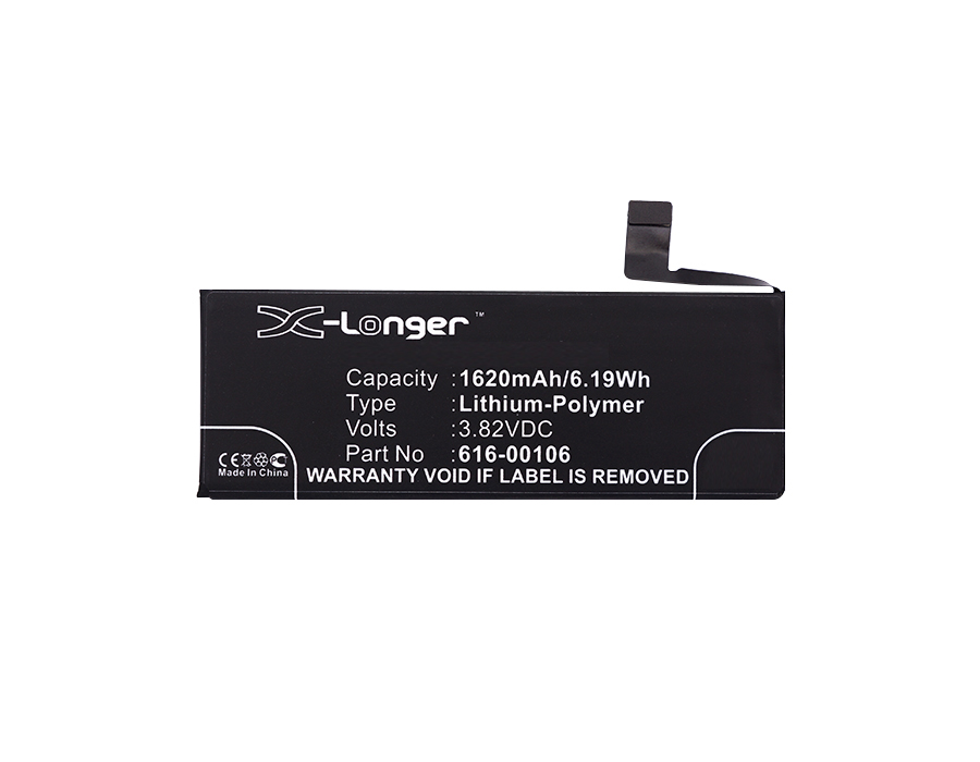 Synergy Digital Battery Compatible With Apple 616-00106 Cellphone Battery - (Li-Pol, 3.82V, 1620 mAh / 6.19Wh)