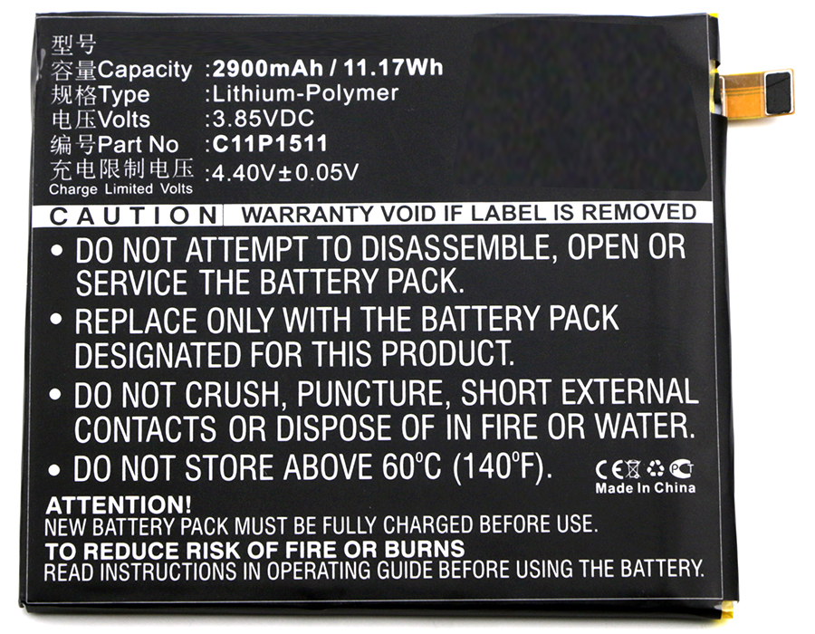 Synergy Digital Battery Compatible With Asus 0B200-02000500 Cellphone Battery - (Li-Pol, 3.85V, 2900 mAh / 11.17Wh)