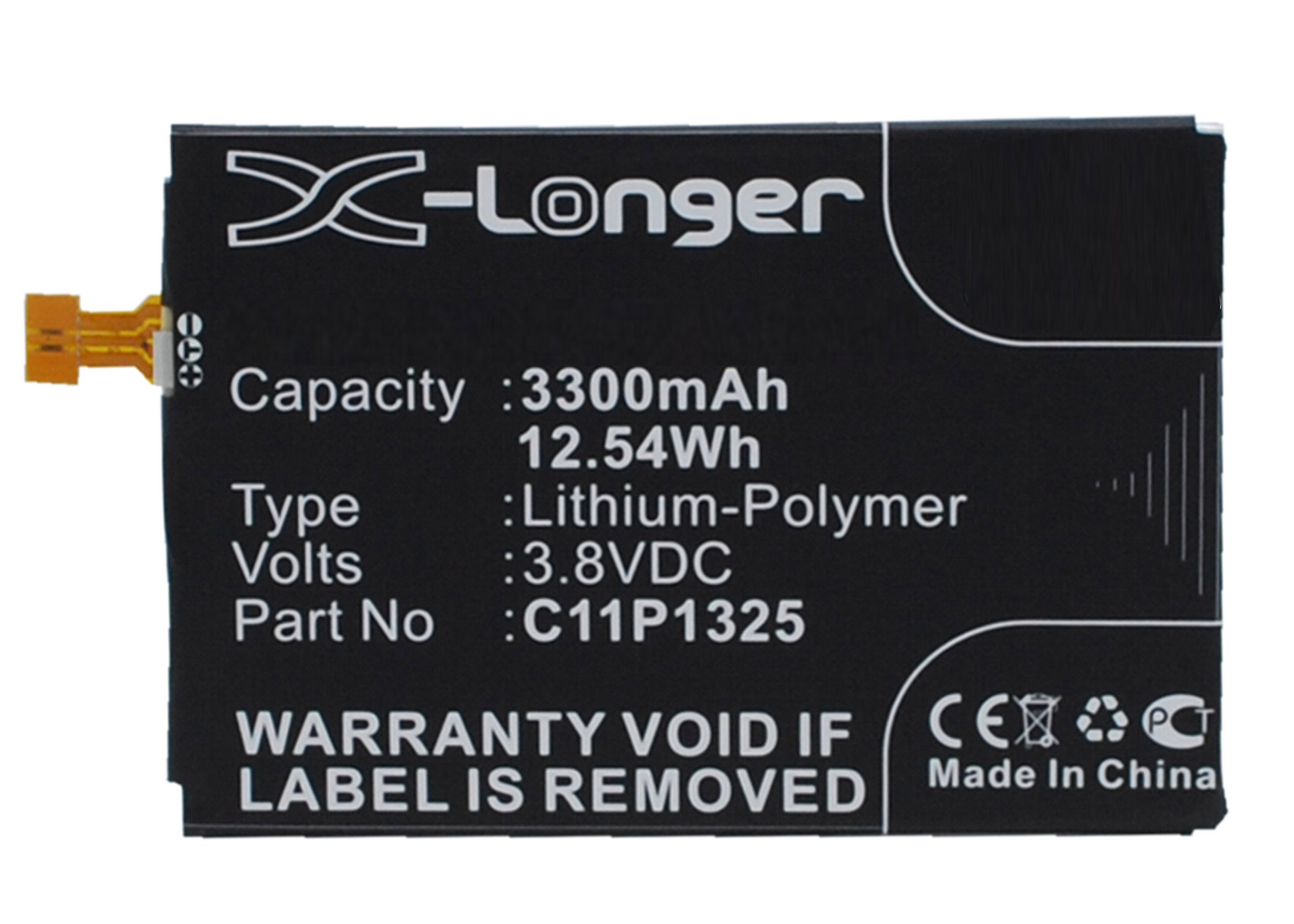 Synergy Digital Battery Compatible With Asus C11P1325 Cellphone Battery - (Li-Pol, 3.8V, 3300 mAh / 12.54Wh)