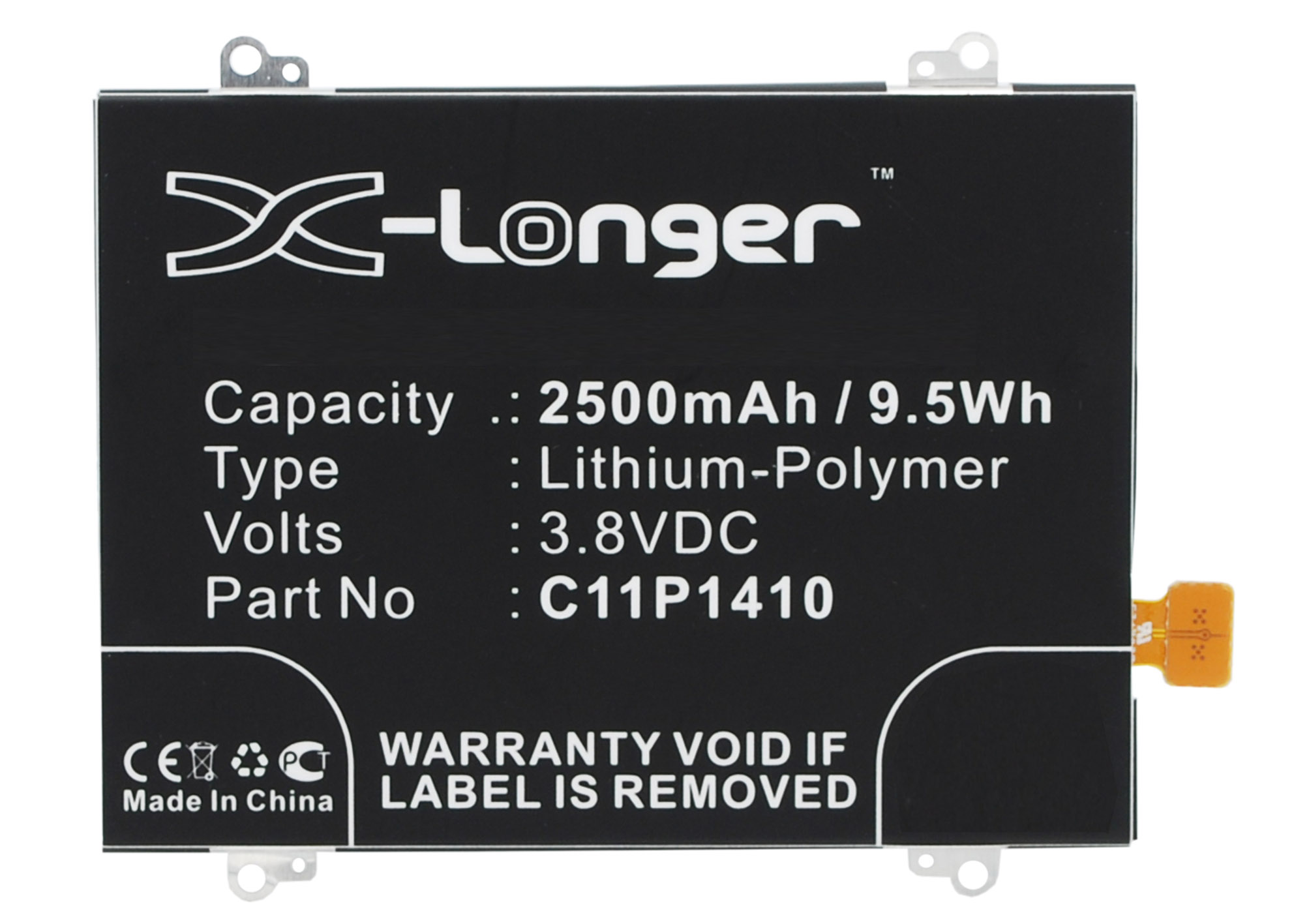 Synergy Digital Battery Compatible With Asus 0B200-01210100 Cellphone Battery - (Li-Pol, 3.8V, 2500 mAh / 9.50Wh)
