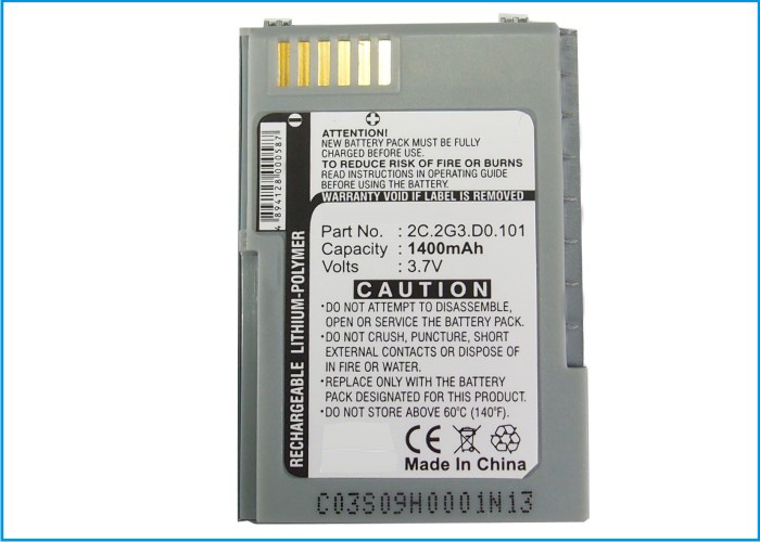 Synergy Digital Battery Compatible With BenQ 2C.2G3.D0.101 Cellphone Battery - (Li-Pol, 3.7V, 1400 mAh / 5.18Wh)