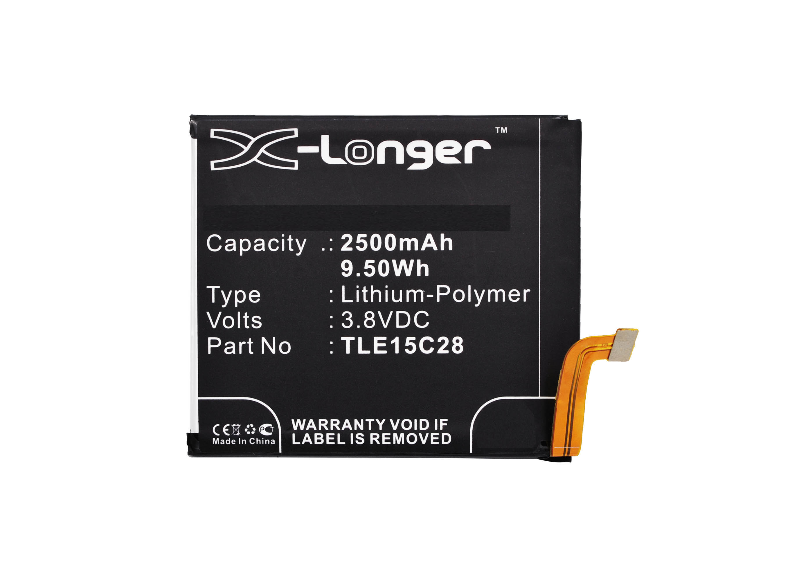 Synergy Digital Battery Compatible With BLU BAT-CV030 Cellphone Battery - (Li-Pol, 3.8V, 2500 mAh / 9.50Wh)