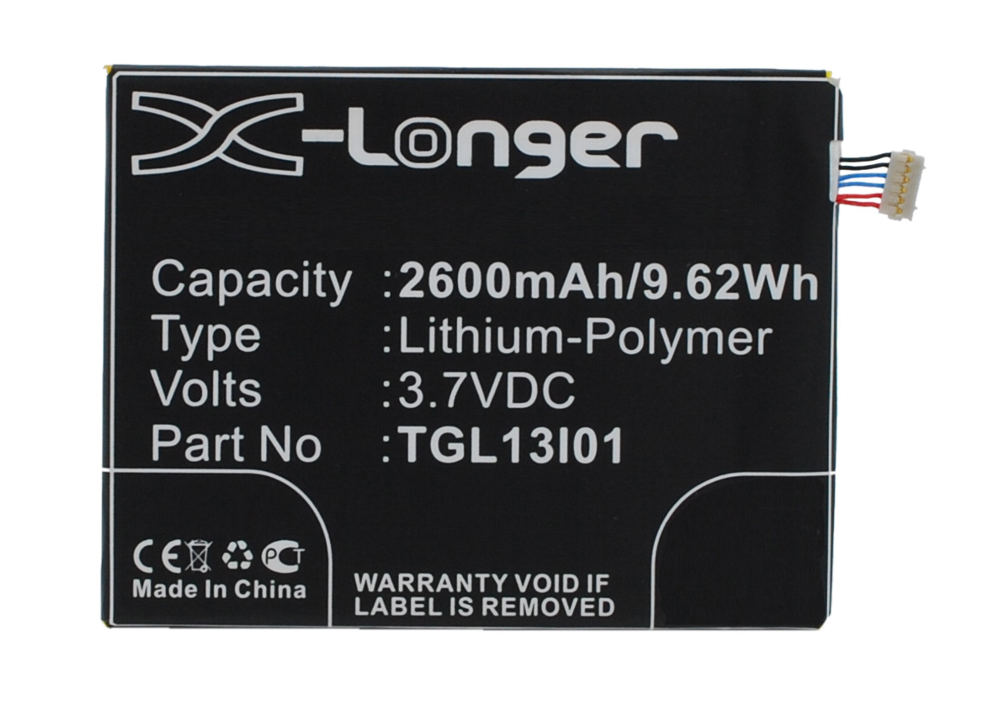 Synergy Digital Battery Compatible With BLU TLG13I01 Cellphone Battery - (Li-Pol, 3.7V, 2600 mAh / 9.62Wh)