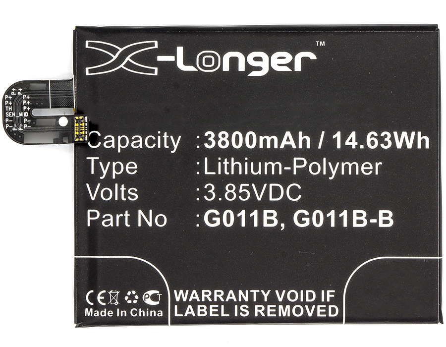 Synergy Digital Battery Compatible With Google G011B Cellphone Battery - (Li-Pol, 3.85V, 3800 mAh / 14.63Wh)