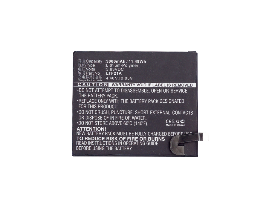 Synergy Digital Battery Compatible With LeEco LTF21A Cellphone Battery - (Li-Pol, 3.83V, 3000 mAh / 11.49Wh)