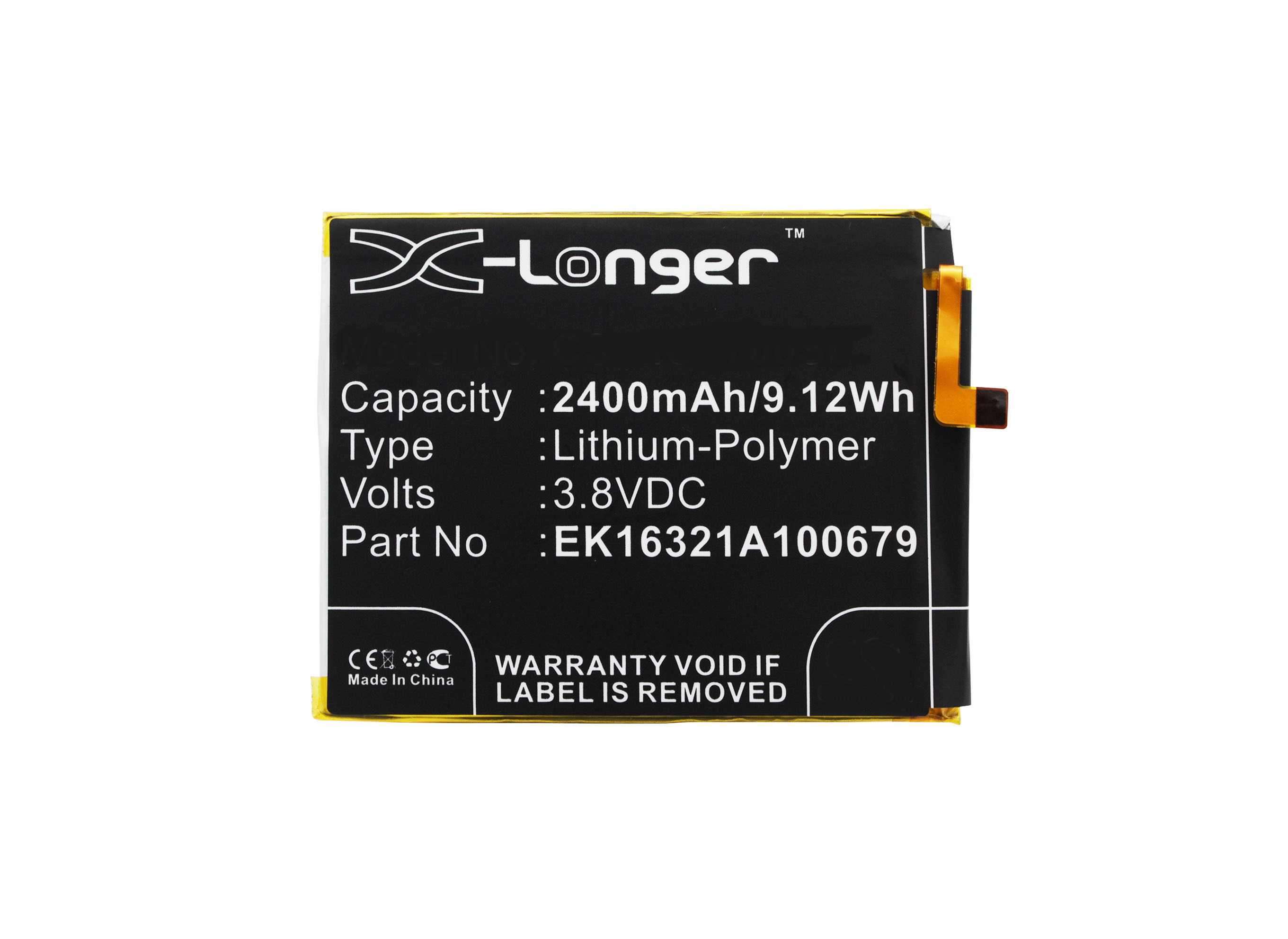 Synergy Digital Battery Compatible With Mobistel EK16321A100679 Cellphone Battery - (Li-Pol, 3.8V, 2400 mAh / 9.12Wh)