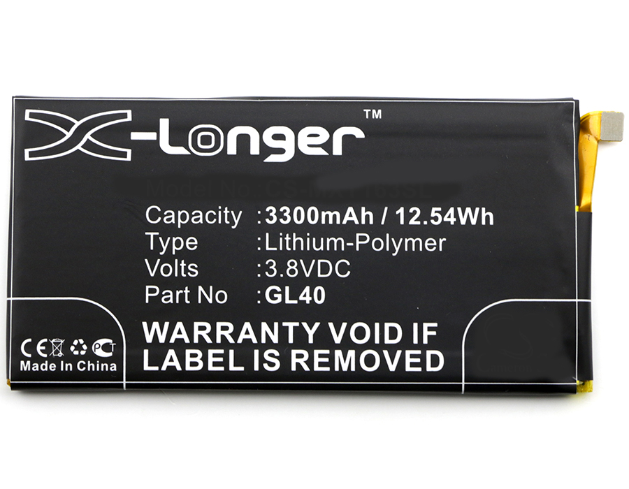 Synergy Digital Battery Compatible With Motorola GL40 Cellphone Battery - (Li-Pol, 3.8V, 3300 mAh / 12.54Wh)