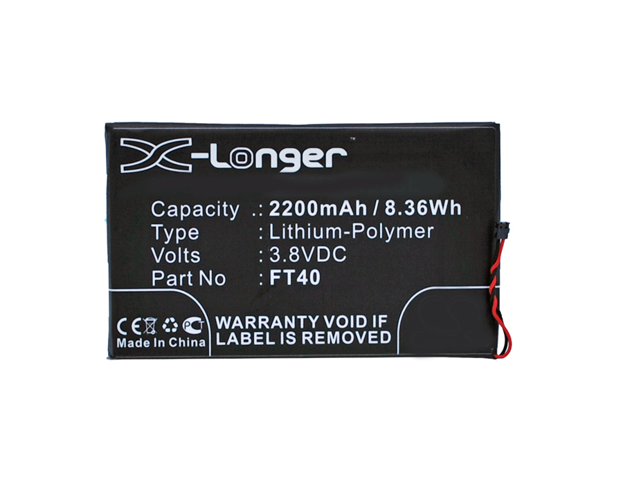 Synergy Digital Battery Compatible With Motorola ET40 Cellphone Battery - (Li-Pol, 3.8V, 2200 mAh / 8.36Wh)