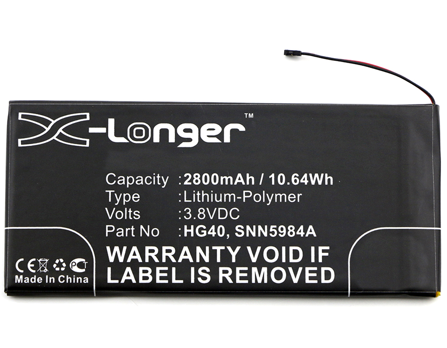 Synergy Digital Battery Compatible With Motorola HG30 Cellphone Battery - (Li-Pol, 3.8V, 2800 mAh / 10.64Wh)