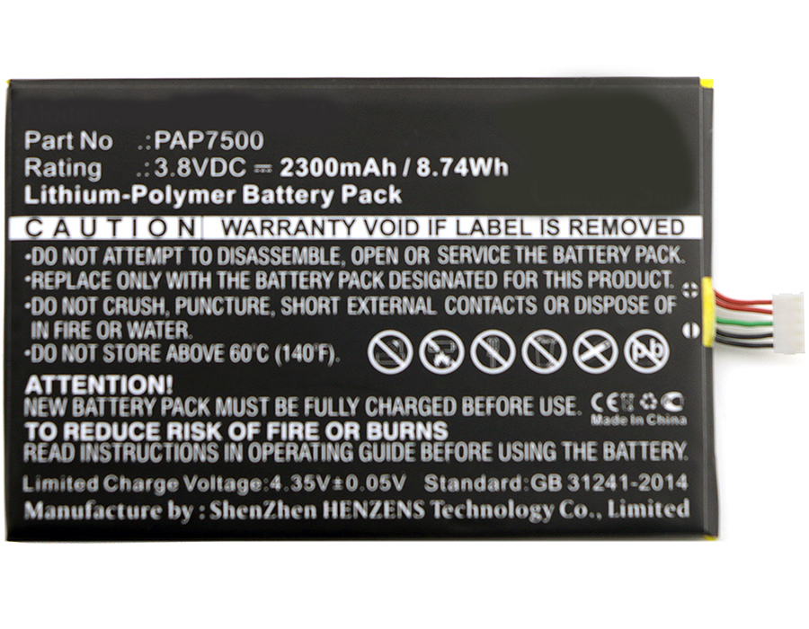 Synergy Digital Battery Compatible With Prestigio PAP7500 Cellphone Battery - (Li-Pol, 3.8V, 2300 mAh / 8.74Wh)